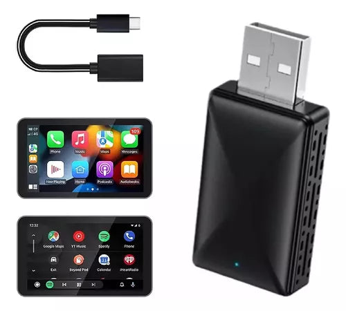 📌 Adaptador Inalámbrico 2 en 1 – Convierte tu Auto en un Smart Car 🚗📱